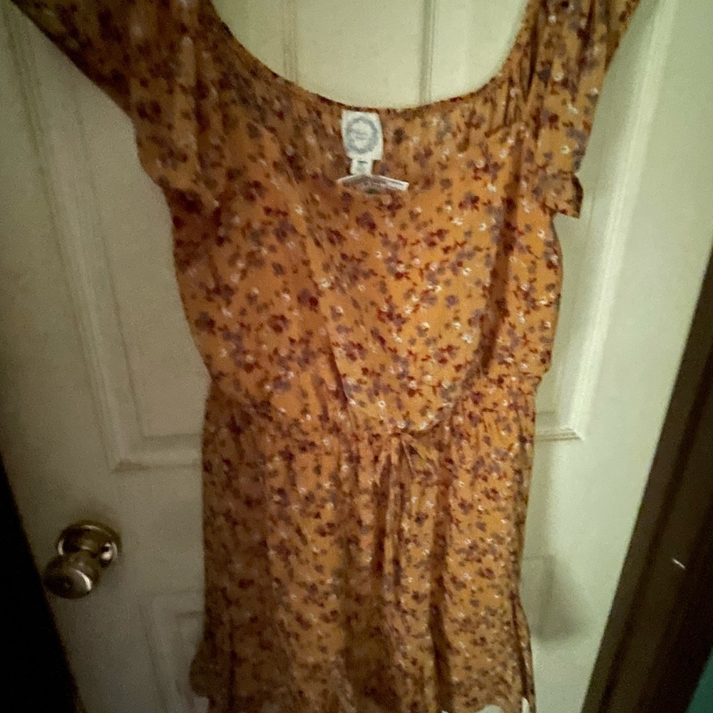 Gold Yellow Mini Dress